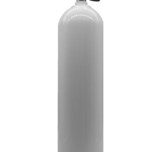 MES 11,1L Aluflasche weiss 207 bar mit Brückenventil rechts