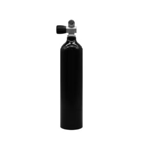 MES 2L / 200 bar Aluflasche schwarz mit Ventil