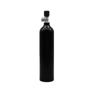 MES 2 L/ 200 bar Aluflasche schwarz mit Monoventil