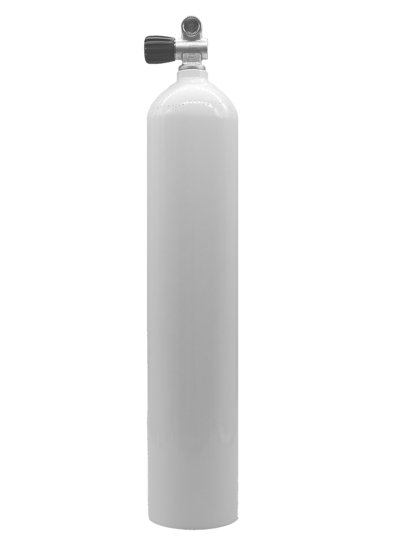 MES Tauchflasche Alu 5,7L weiss mit Ventil