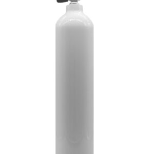 MES 7L Aluflasche weiss 200 bar mit Ventil