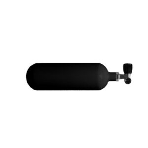 ECS 1 L / 200 bar Stahlflasche schwarz mit Ventil 22040382