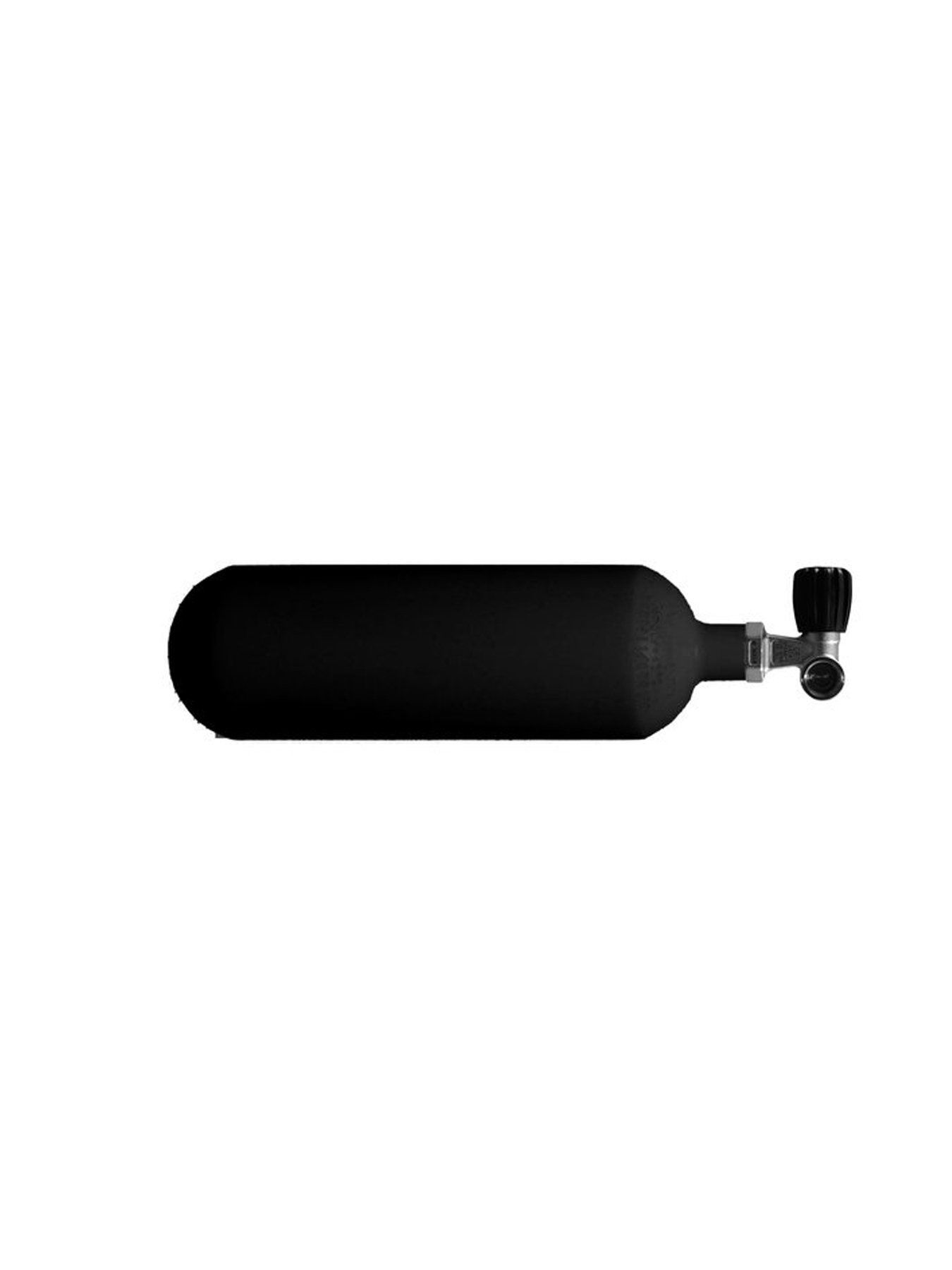 ECS 1 L / 200 bar Stahlflasche schwarz mit Ventil 22040382