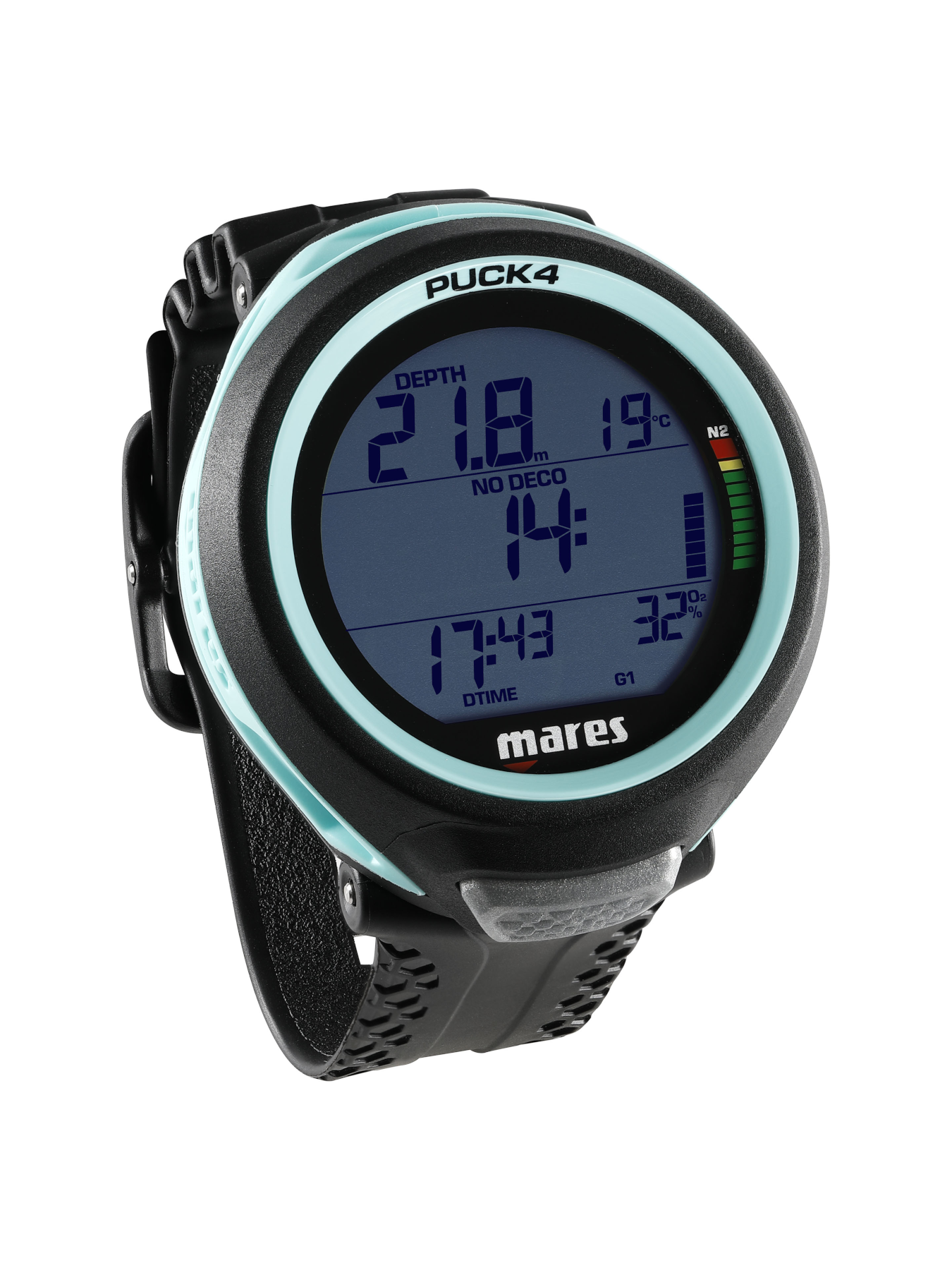 Mares Puck 4 Tauchcomputer mit Bluetooth und Bühlmann Algorithmus