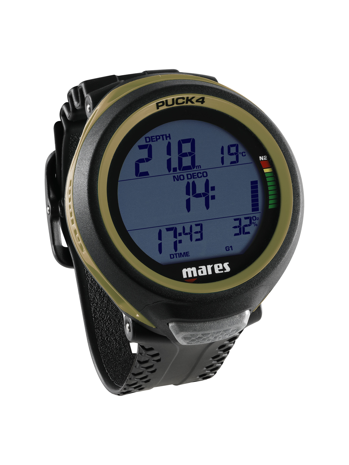 Mares Puck 4 Tauchcomputer mit Bluetooth und Bühlmann Algorithmus