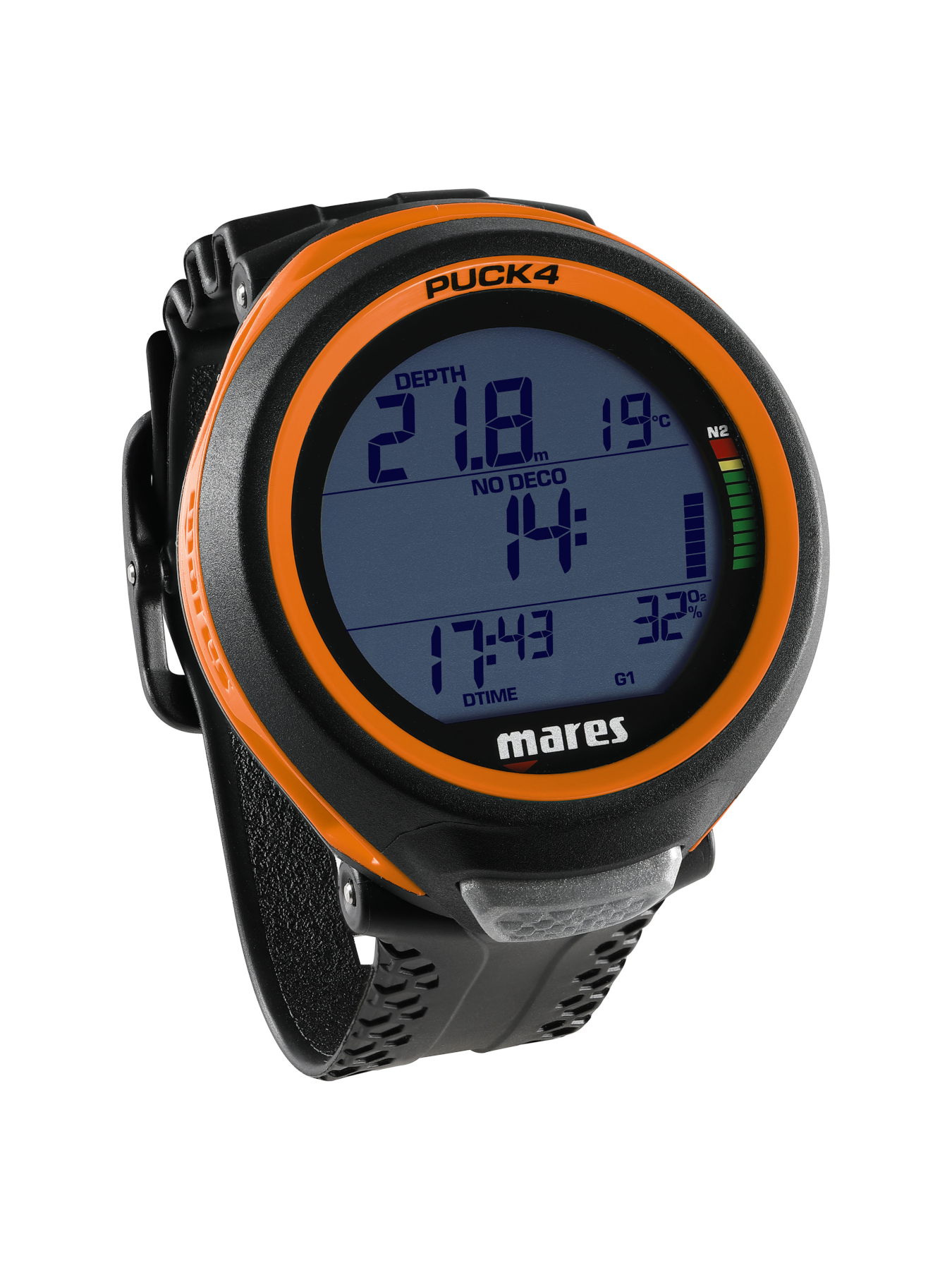 Mares Puck 4 Tauchcomputer mit Bluetooth und Bühlmann Algorithmus