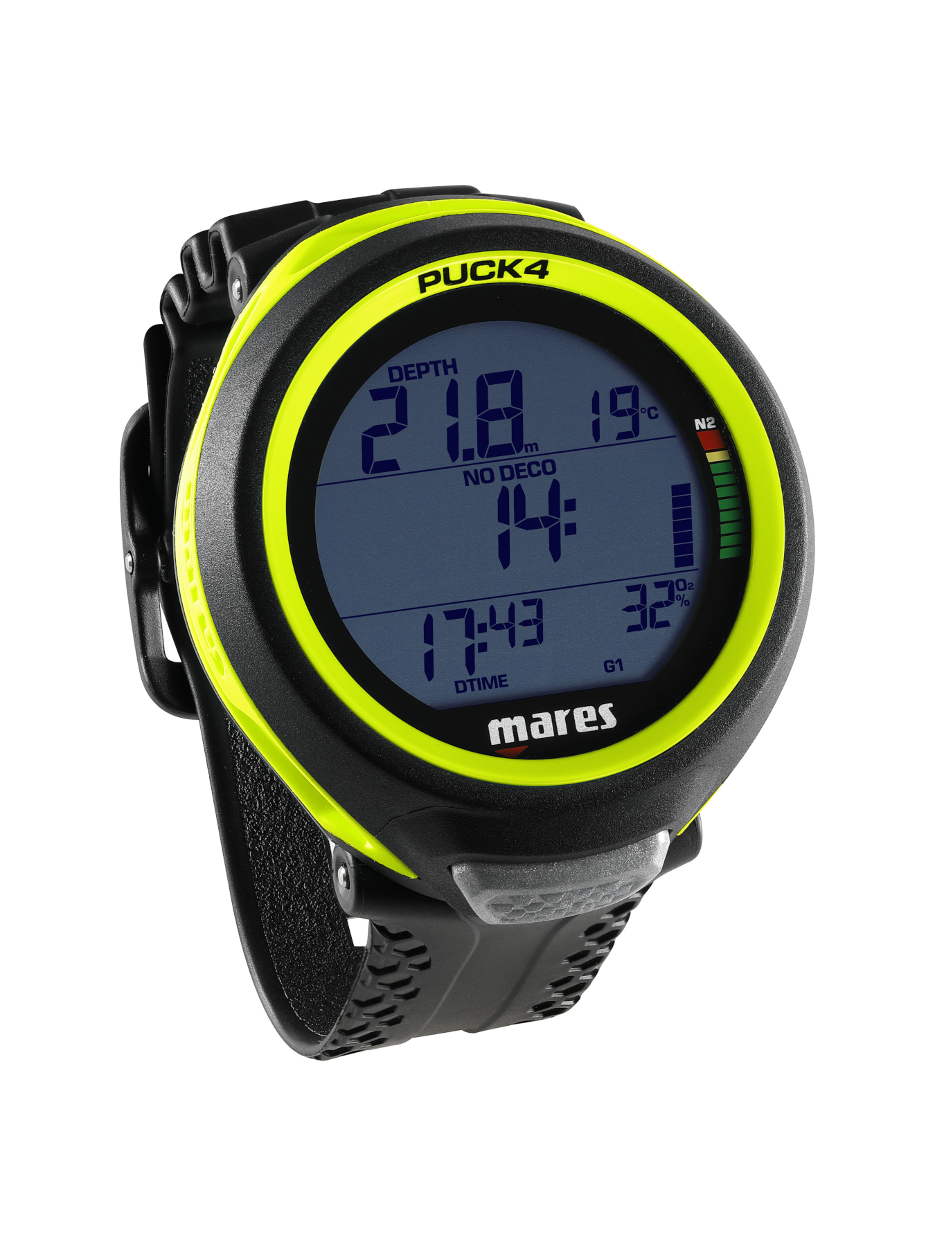 Mares Puck 4 Tauchcomputer mit Bluetooth und Bühlmann Algorithmus