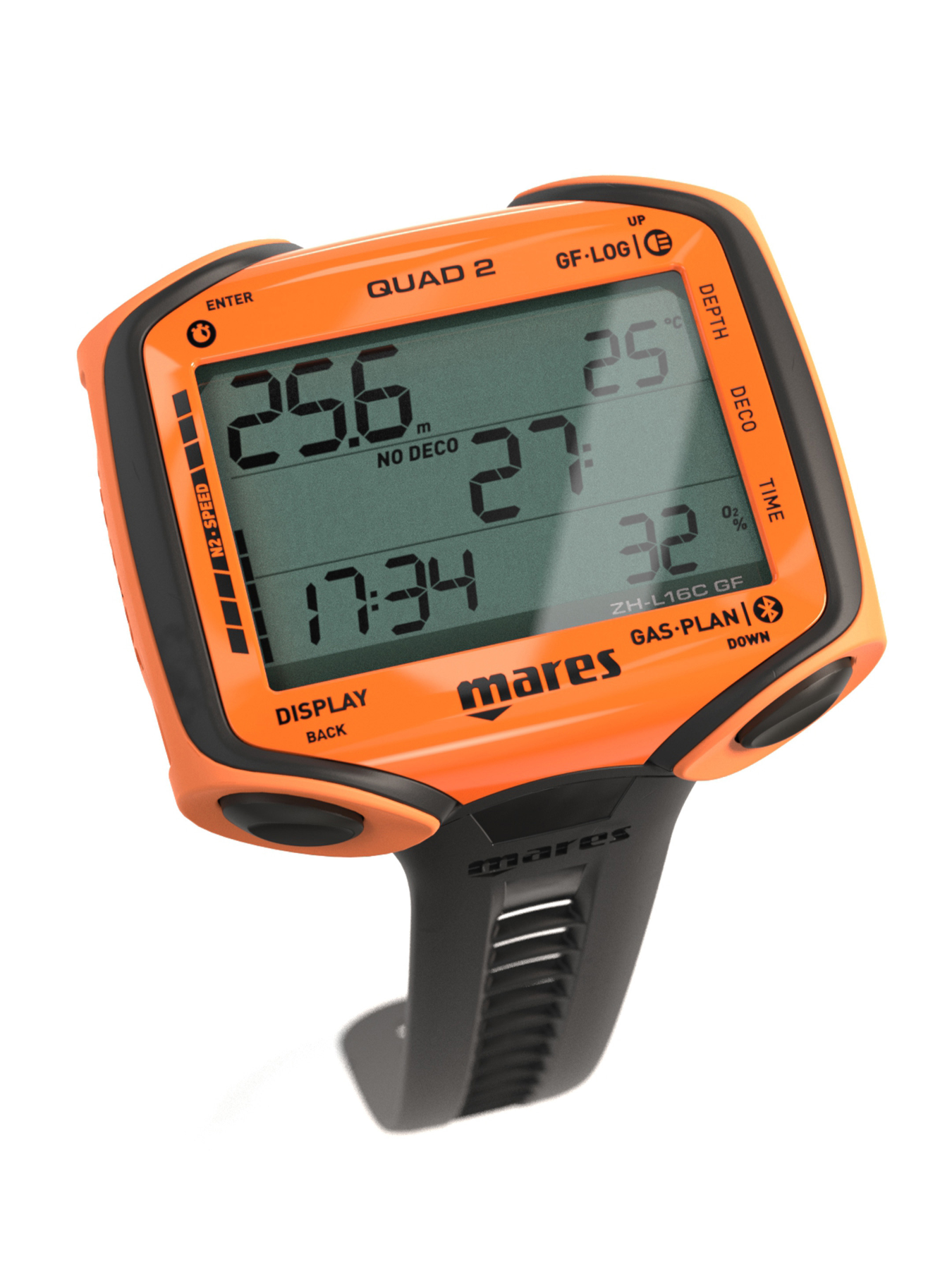 Mares Quad 2 Tauchcomputer großes Display schwarz