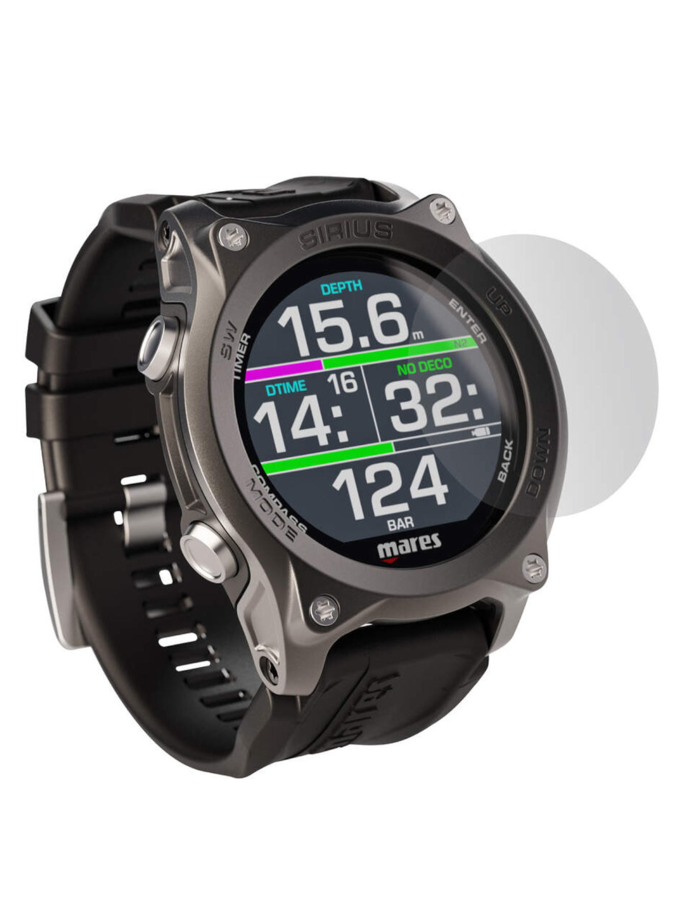 Mares Sirius Displayschutz Schutzfolie für Tauchcomputer