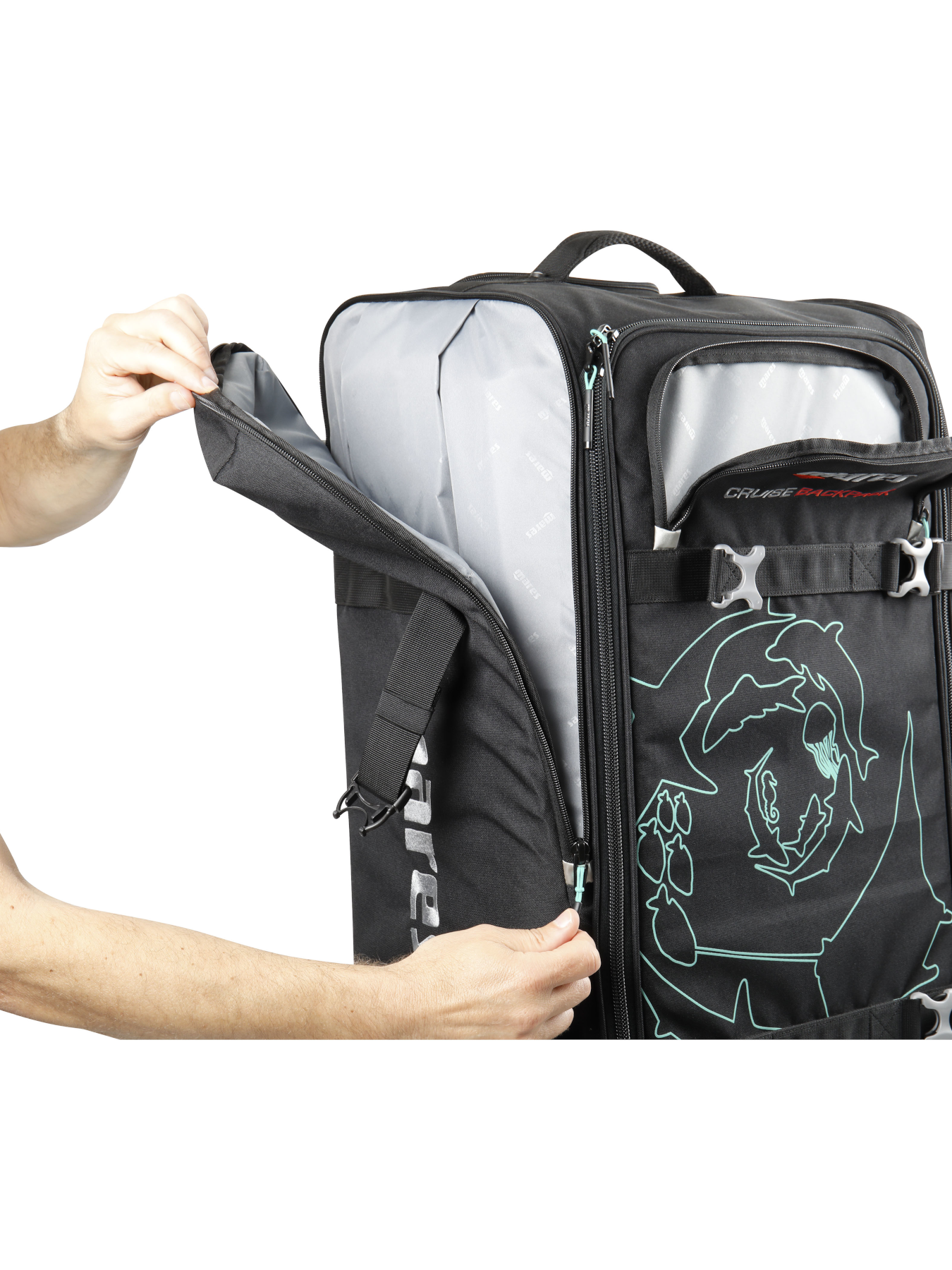 mares-cruise-backpack-detail005 Mares Cruise Backpack Tauchrolltasche groß 120 Liter