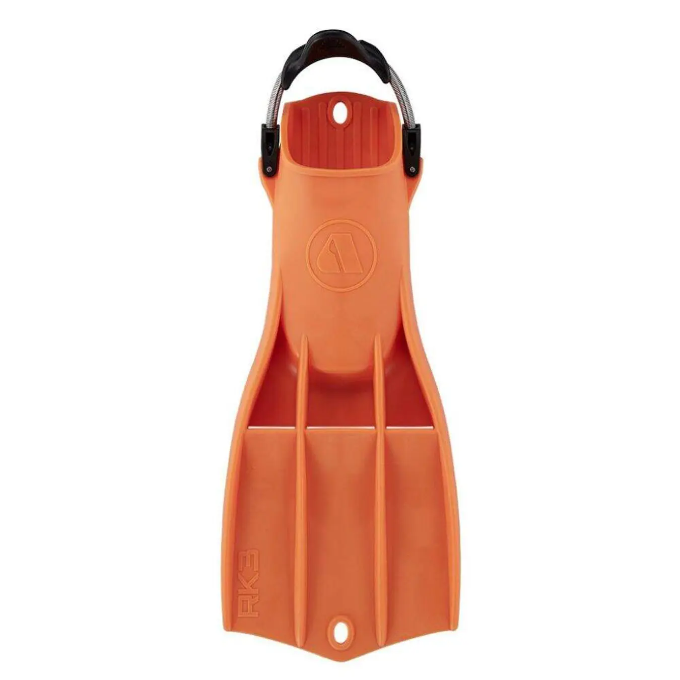 apeks-flosse-rk3-hd-orange Apeks RK3 HD Flosse schwarz mit Edelstahl Spring Straps orange