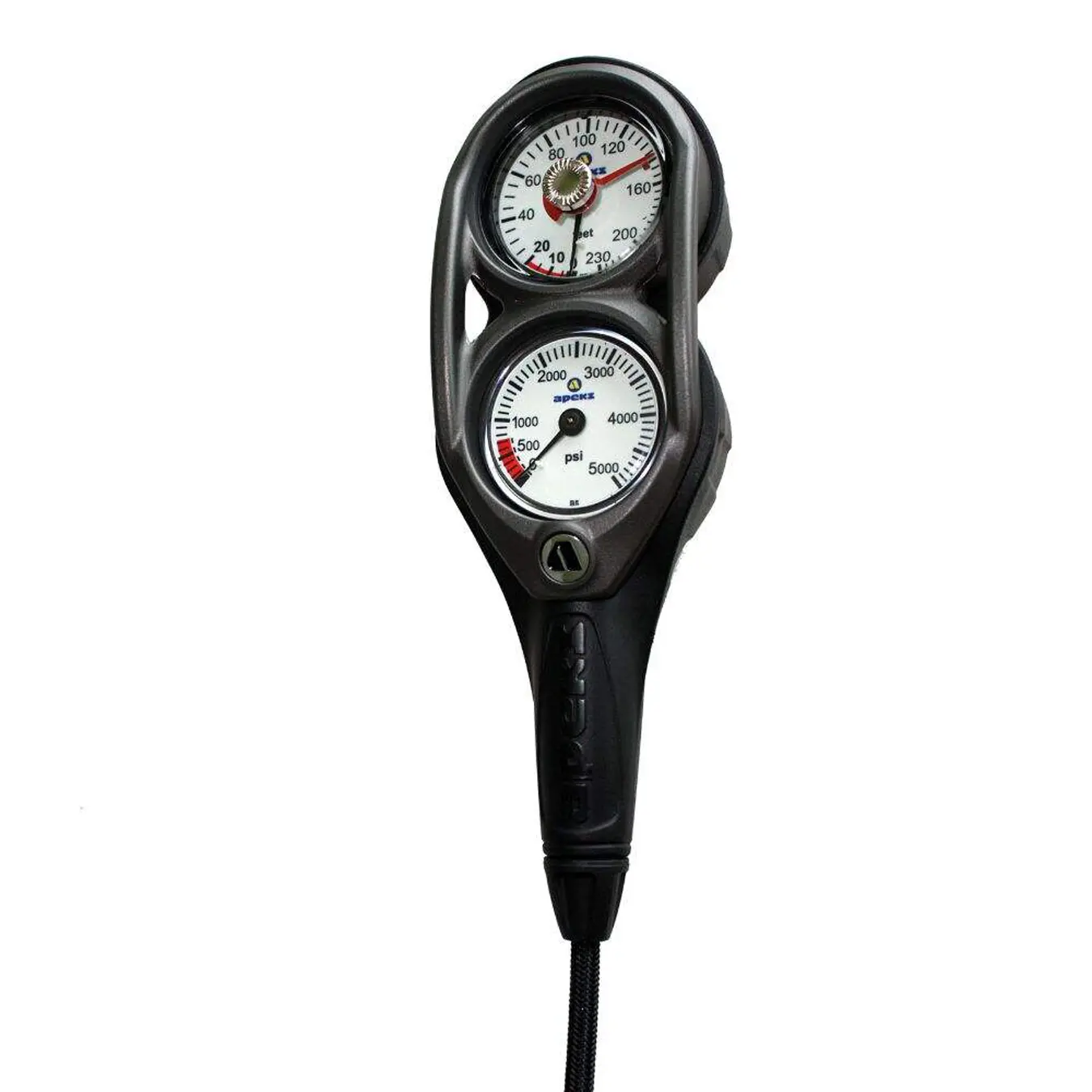 apeks-zweier-konsole-manometer-tiefenmesser-2 Apeks 2er Konsole Finimeter und Tiefenmesser analog