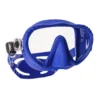 Blaue Scubapro Ghost rahmenlose Einglas-Tauchmaske in der Produkt-Vorderansicht.