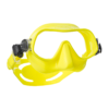 Scubapro-maske-steel-pro gelb Scubapro Steel Pro Apnoe Maske Einglas rahmenlos gelb
